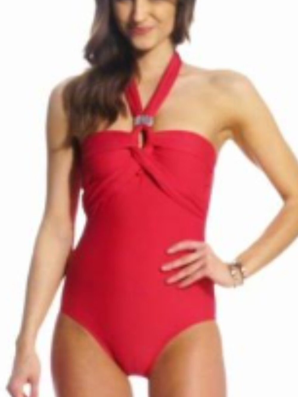 Amoena Luxor Keyhole One Piece Swimsuit Mastectomy size 12‎ Cup B NWT